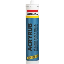 Mey İthalat® Soudal Acryrub Silikonize Mastik 310 ml Antrasit
