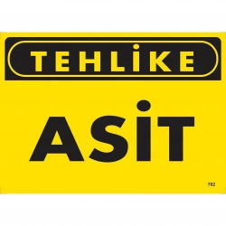 Mey İthalat® Tehlike Asit Uyarı Levhası 25x35 KOD:762