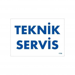 Mey İthalat® Teknik Servis Uyarı Levhası 17,5x25 KOD:1756