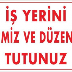 Mey İthalat® Temizlik Düzen Uyarı Levhası 25x35 KOD:1200