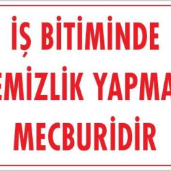 Mey İthalat® Temizlik Düzen Uyarı Levhası 25x35 KOD:1202