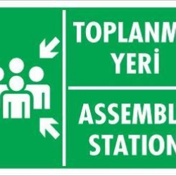 Mey İthalat® Toplanma Yeri Uyarı Levhası 17,5x25 KOD:928