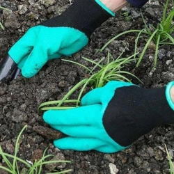Mey İthalat® Toprak Kazma Ekme Çapalama İçin Korumalı Bahçe Bahçivan Eldiveni