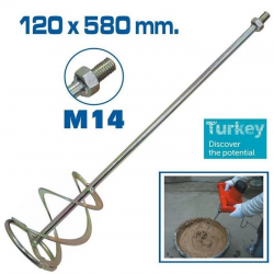 Mey İthalat® Topshop TH14343 Boya Alçı ve Harç Karıştırıcı Uç 120x580 mm