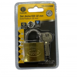 Mey İthalat® Tudor 32 mm Sarı Asma Kilit