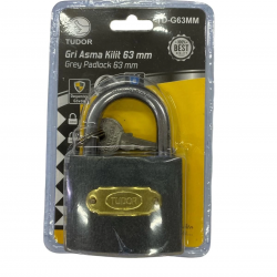 Mey İthalat® Tudor 63 mm Kısa Gri Asma Kilit