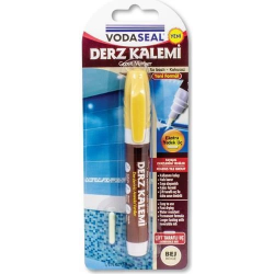 Mey İthalat® Vodaseal Çift Uçlu Su Bazlı Kokusuz Kalıcı Derz Kalemi Bej