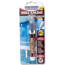 Mey İthalat® Vodaseal Çift Uçlu Su Bazlı Kokusuz Kalıcı Derz Kalemi Gri