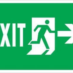 Mey İthalat® Yangın Çıkış Uyarı Levhası 17,5x25 KOD:951