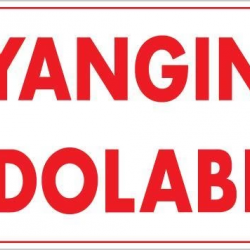 Mey İthalat® Yangın Dolabı Uyarı Levhası 25x35 KOD:889