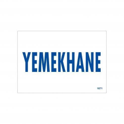 Mey İthalat® Yemekhane Uyarı Levhası 17,5x25 KOD:1671