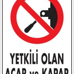 Mey İthalat® Yetkili Elektrik Uyarı Levhası 25x35 KOD:1103