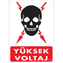 Mey İthalat® Yüksek Voltaj Uyarı Levhası 25x35 KOD:1100