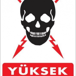 Mey İthalat® Yüksek Voltaj Uyarı Levhası 25x35 KOD:1100