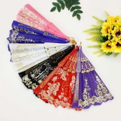 Plastik Kumaş Yelpaze 12'li Karışık