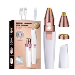 Mini Şık Tasarım Iki Başlı Led Işıklı Şarjlı Ruj Epilatör Kaş Düzeltici Kadın Epilasyon Tıraş Aleti