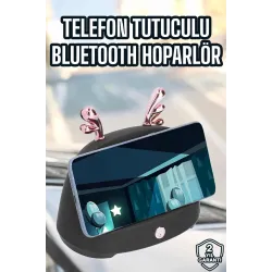 Mey İthalat® Bluetooth Hoparlör Telefon Tutuculu Akıllı Hoparlör Uzun Pil Ömrü