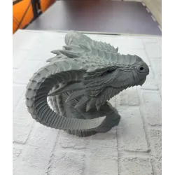 Mey İthalat® Dekoratif Ejderha Heykeli Özel Tasarım Mitolojik Figür 22x17 cm