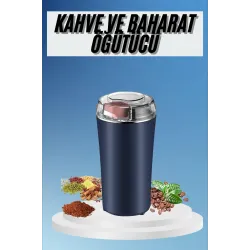 Mey İthalat® Kahve ve Baharat Öğütücü Kolay Temizlenebilir Paslanmaz Çelik Taşınabilir