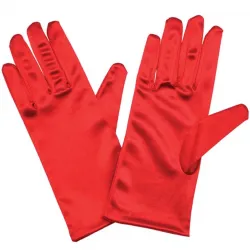 Mey İthalat® Kırmızı Renk Yetişkin Boy Likralı Gösteri Eldiveni